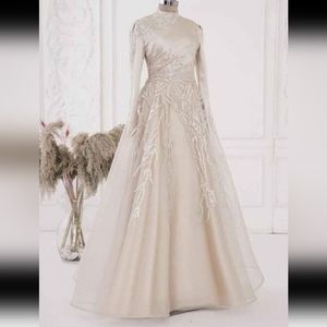 Modest hijabi evening dress